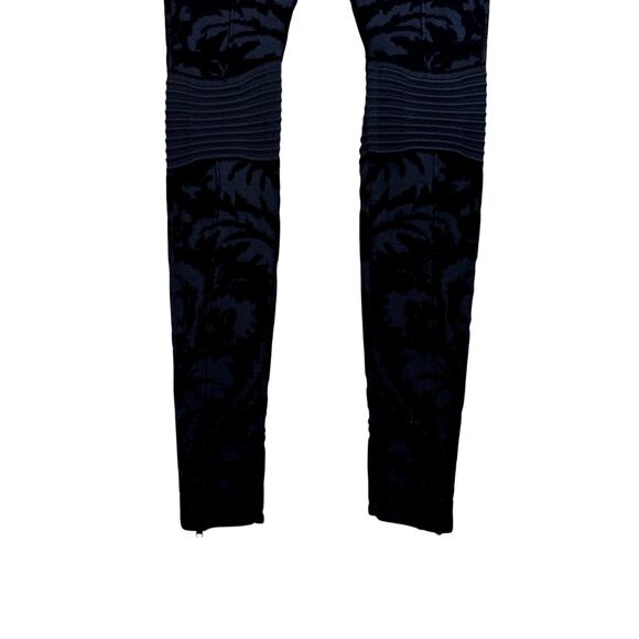 Ralph Lauren Womens Purple Label Elastic Waist Slim Velvet Floral Dress Slacks - Picture 5 of 9